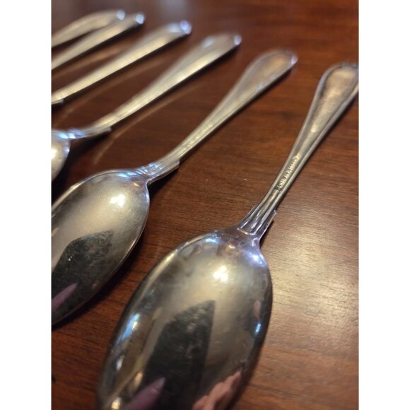 Gense ALP 45GR‎ GEN4 Five O'Clock Spoons  5 1/8" Silverplate Lot of 6 - Picture 11 of 16